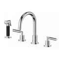 Chrome Side Sprayer Sink Mixer Kitchen Faucet